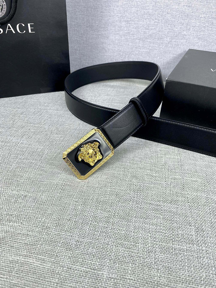 最高級ヴェルサーチェスーパーコピー ヴェルサーチェベルトコピー ブラック 38MM シルバー金具 2518820 ヴェルサーチ ベルト メデューサ - 画像 (4)