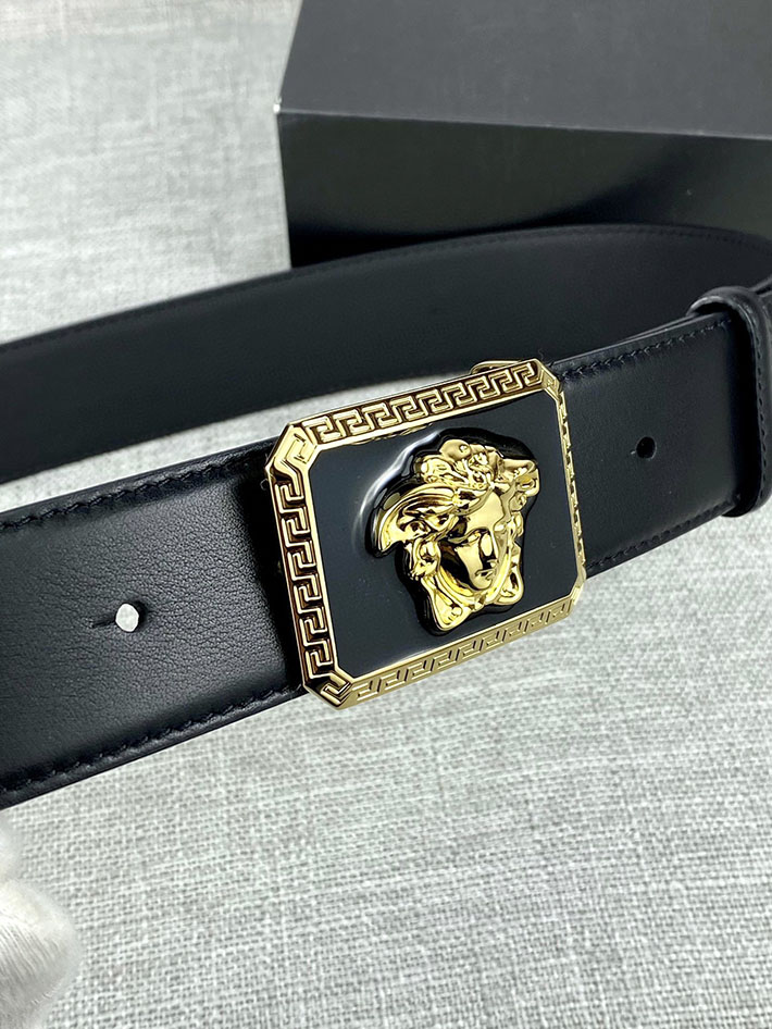 最高級ヴェルサーチェスーパーコピー ヴェルサーチェベルトコピー ブラック 38MM シルバー金具 2518820 ヴェルサーチ ベルト メデューサ - 画像 (3)