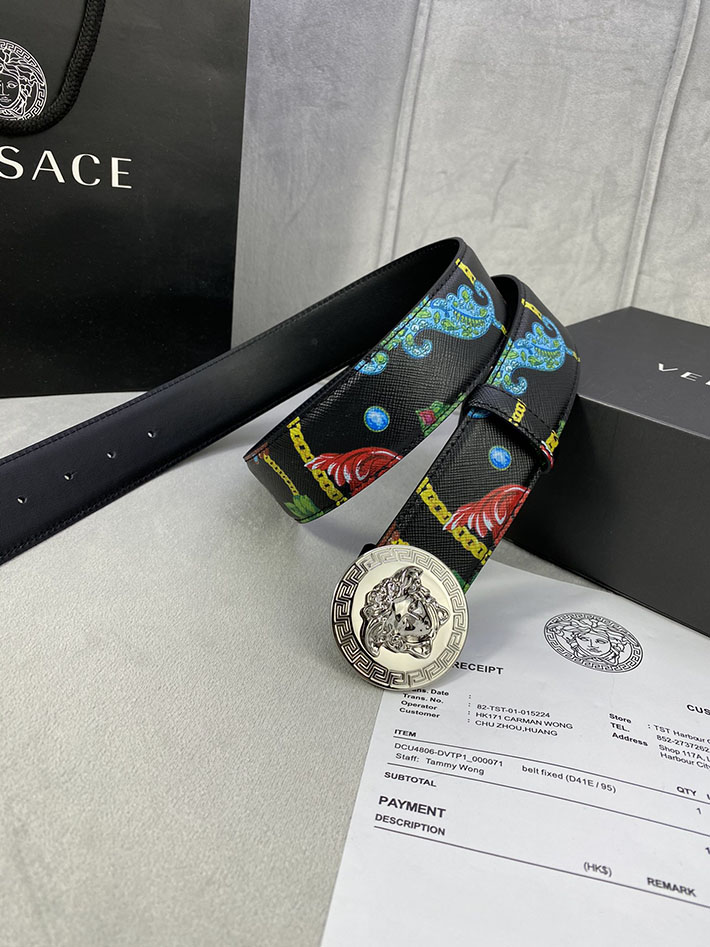 最高級ヴェルサーチェスーパーコピー ヴェルサーチェベルトコピー ブラック 40MM シルバー金具 2518828 ヴェルサーチ 店舗 新宿 - 画像 (8)