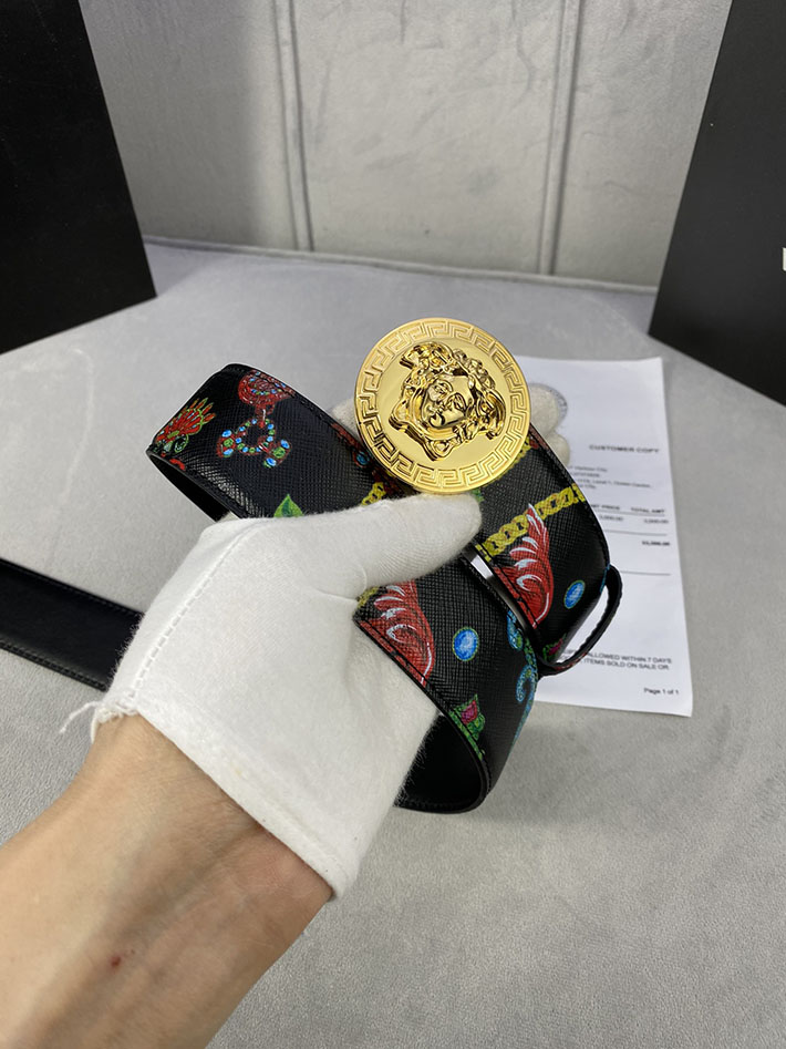 最高級ヴェルサーチェスーパーコピー ヴェルサーチェベルトコピー ブラック 40MM シルバー金具 2518828 ヴェルサーチ 店舗 新宿 - 画像 (4)