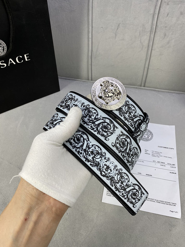 最高級ヴェルサーチェスーパーコピー ヴェルサーチェベルトコピー ブラック 40MM シルバー金具 2518830 ベルト メンズ おしゃれ 私服 - 画像 (8)