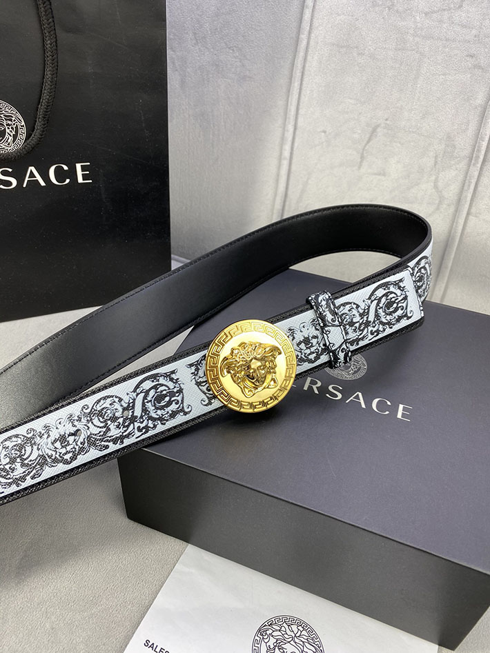 最高級ヴェルサーチェスーパーコピー ヴェルサーチェベルトコピー ブラック 40MM シルバー金具 2518830 ベルト メンズ おしゃれ 私服 - 画像 (5)