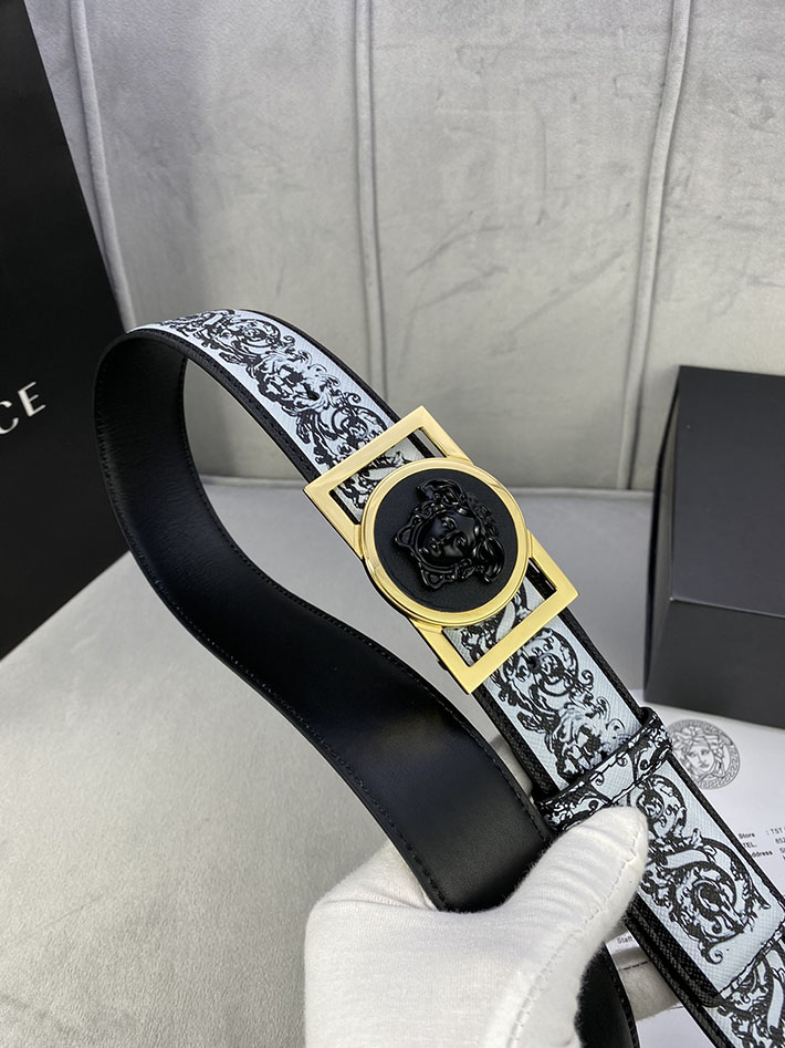 最高級ヴェルサーチェスーパーコピー ヴェルサーチェベルトコピー ブラック 40MM ゴールド金具 2518832 ベルト おしゃれ メンズ - 画像 (8)