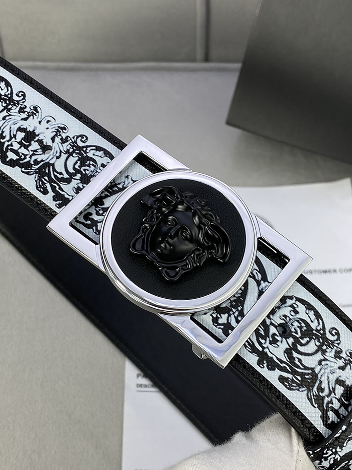 最高級ヴェルサーチェスーパーコピー ヴェルサーチェベルトコピー ブラック 40MM シルバー金具 2518833 ベルト おしゃれ メンズ - 画像 (9)