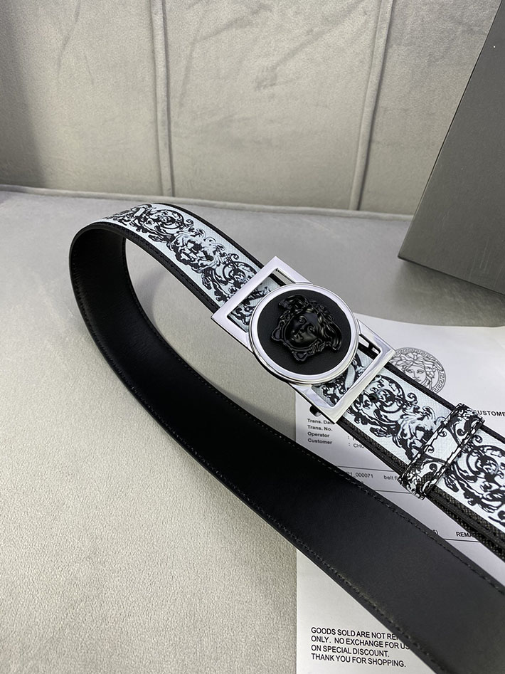 最高級ヴェルサーチェスーパーコピー ヴェルサーチェベルトコピー ブラック 40MM シルバー金具 2518833 ベルト おしゃれ メンズ - 画像 (8)