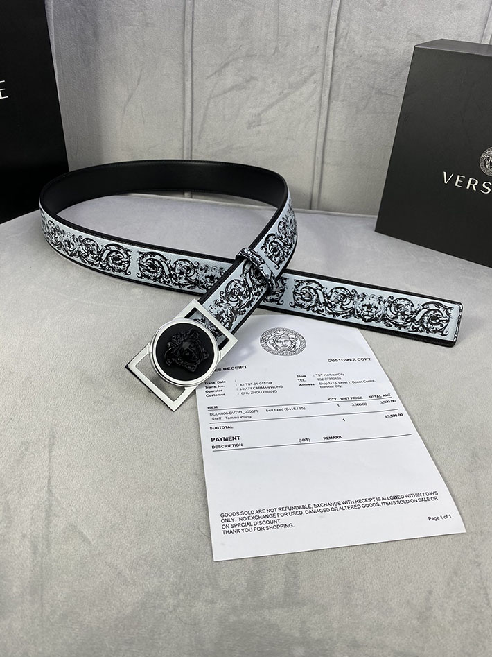 最高級ヴェルサーチェスーパーコピー ヴェルサーチェベルトコピー ブラック 40MM シルバー金具 2518833 ベルト おしゃれ メンズ - 画像 (7)