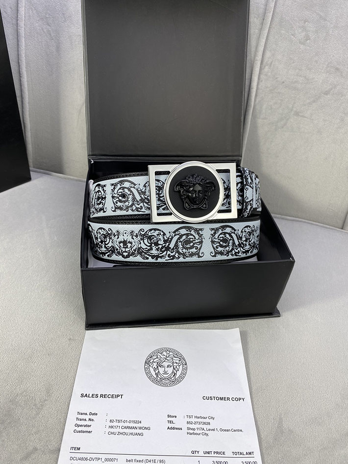 最高級ヴェルサーチェスーパーコピー ヴェルサーチェベルトコピー ブラック 40MM シルバー金具 2518833 ベルト おしゃれ メンズ - 画像 (2)