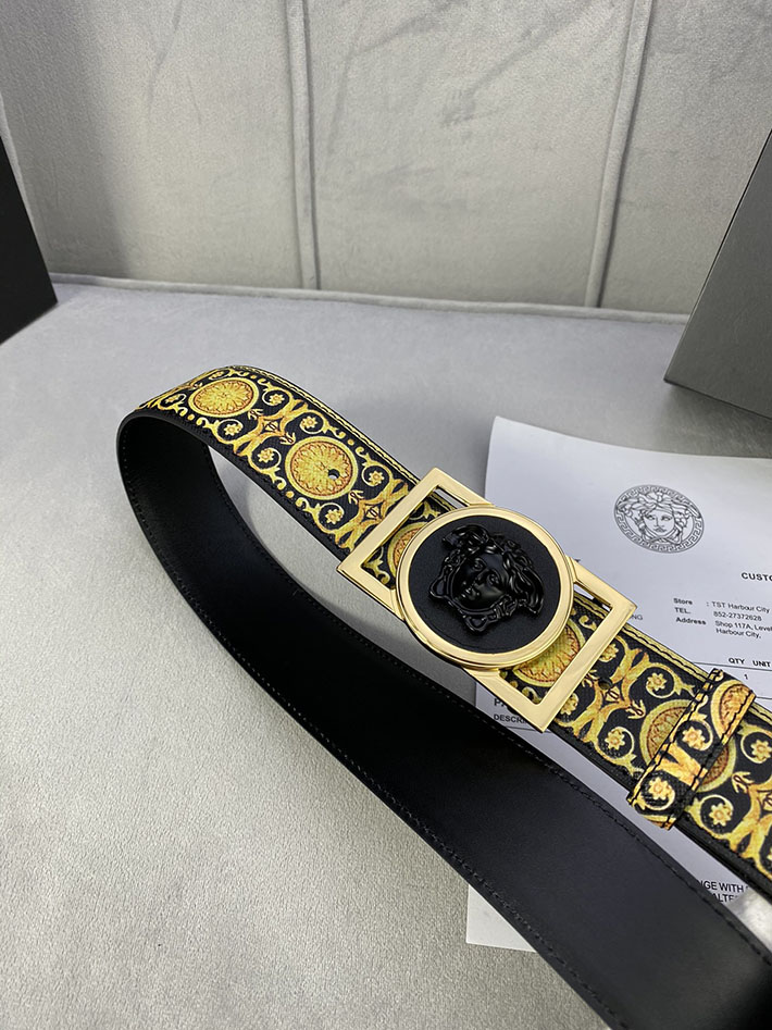 最高級ヴェルサーチェスーパーコピー ヴェルサーチェベルトコピー ブラック 40MM ゴールド金具 2518834 ベルト メンズ おしゃれ ブランド - 画像 (8)