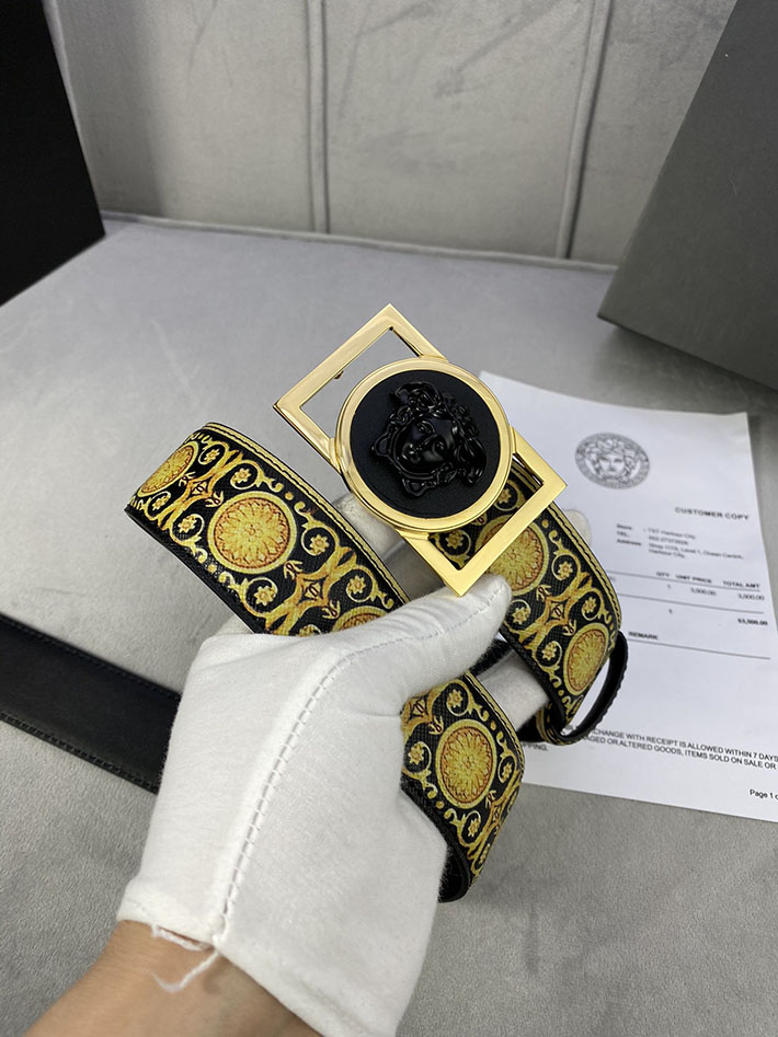 最高級ヴェルサーチェスーパーコピー ヴェルサーチェベルトコピー ブラック 40MM ゴールド金具 2518834 ベルト メンズ おしゃれ ブランド - 画像 (7)