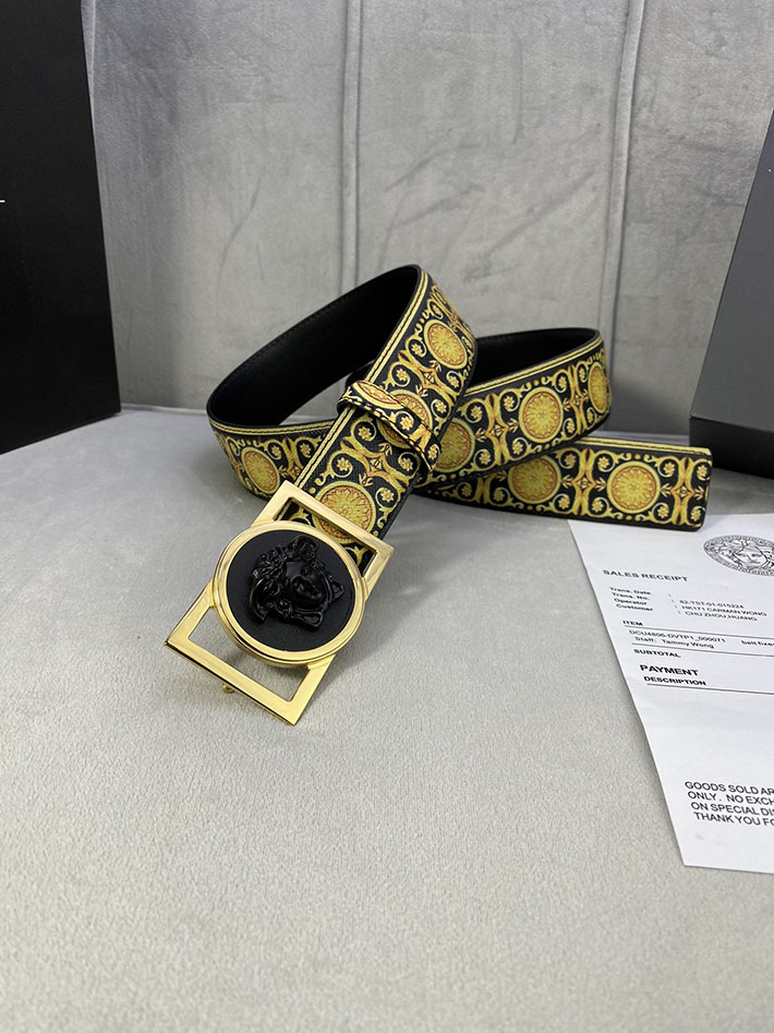 最高級ヴェルサーチェスーパーコピー ヴェルサーチェベルトコピー ブラック 40MM ゴールド金具 2518834 ベルト メンズ おしゃれ ブランド - 画像 (4)