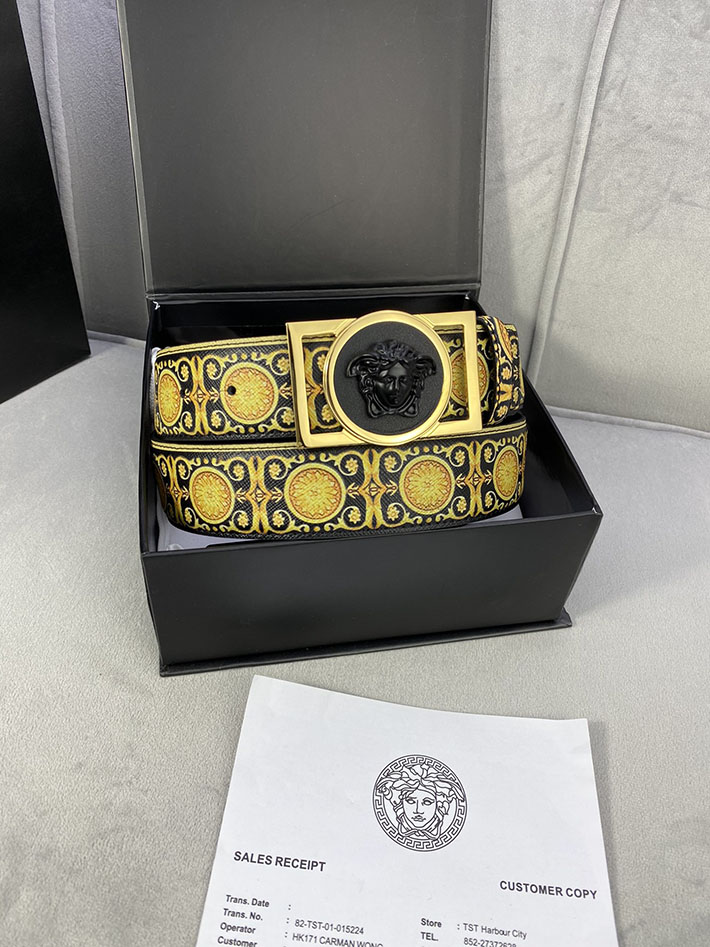 最高級ヴェルサーチェスーパーコピー ヴェルサーチェベルトコピー ブラック 40MM ゴールド金具 2518834 ベルト メンズ おしゃれ ブランド - 画像 (2)