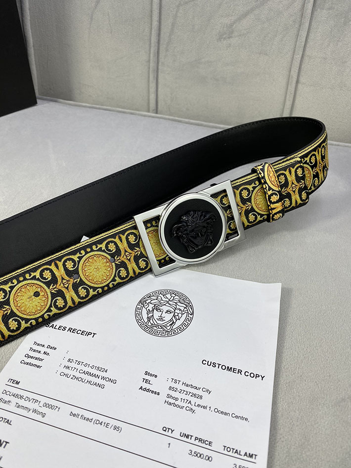 最高級ヴェルサーチェスーパーコピー ヴェルサーチェベルトコピー ブラック 40MM シルバー金具 2518835 ベルト メンズ おしゃれ ブランド - 画像 (5)