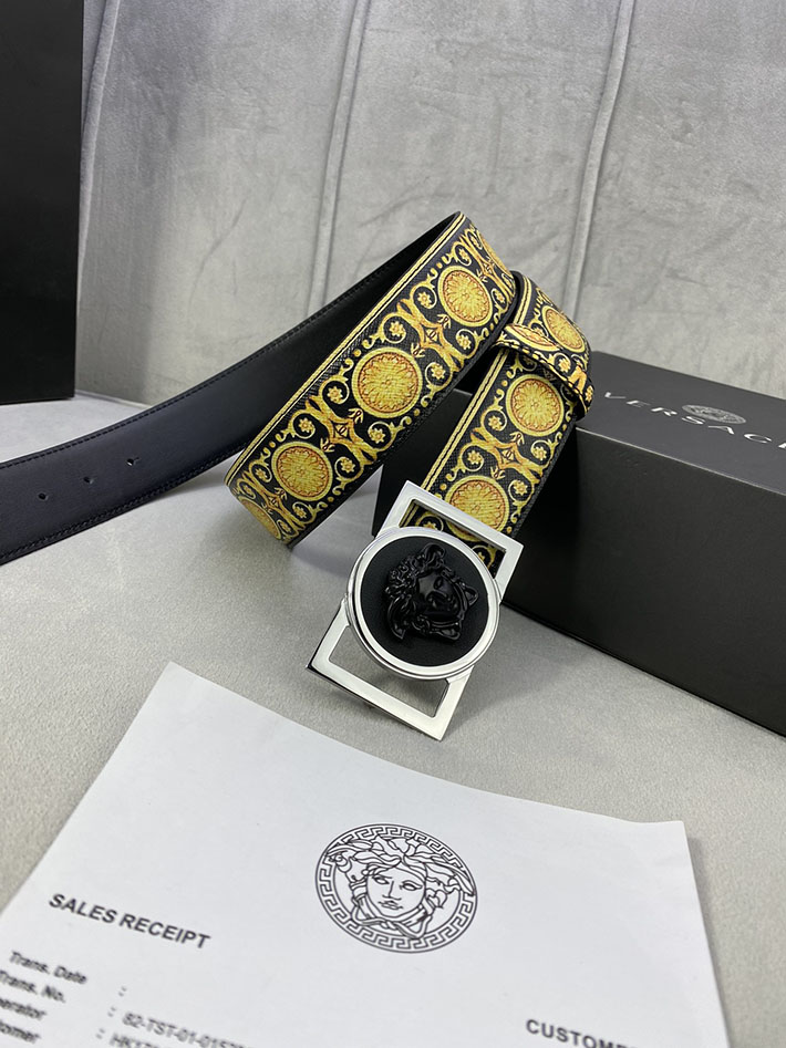 最高級ヴェルサーチェスーパーコピー ヴェルサーチェベルトコピー ブラック 40MM シルバー金具 2518835 ベルト メンズ おしゃれ ブランド - 画像 (3)