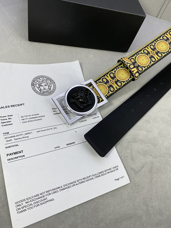 最高級ヴェルサーチェスーパーコピー ヴェルサーチェベルトコピー ブラック 40MM シルバー金具 2518835 ベルト メンズ おしゃれ ブランド - 画像 (2)