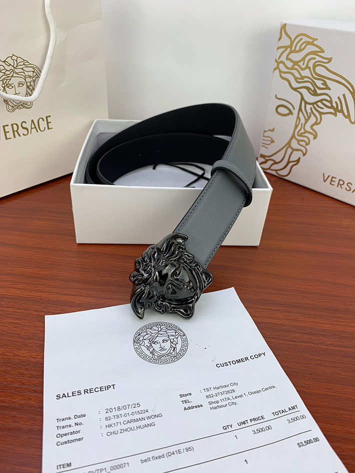 最高級ヴェルサーチェスーパーコピー ヴェルサーチェベルトコピー ブラック 38MM ブラック金具 2518838 ベルト メンズ ビジネス 20代 - 画像 (2)
