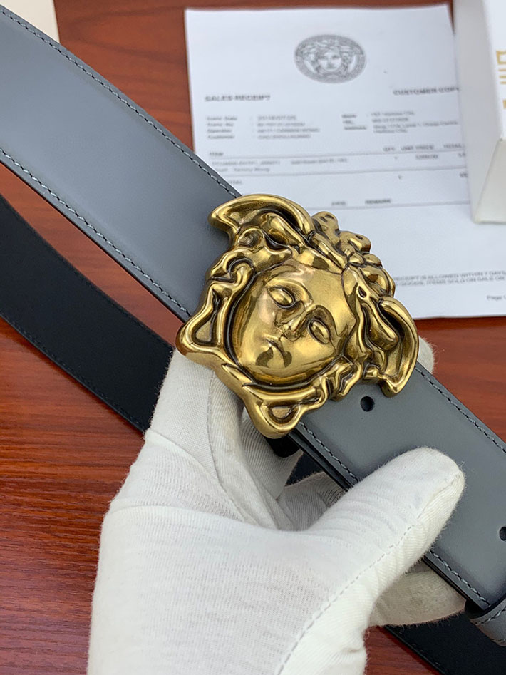 最高級ヴェルサーチェスーパーコピー ヴェルサーチェベルトコピー ブラック 38MM ゴールド金具 2518839 ベルト メンズ ビジネス 30代 - 画像 (5)