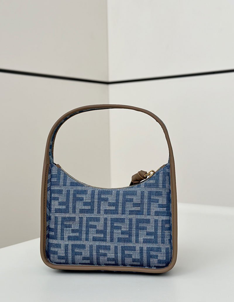 フェンディ 人気バッグ FENDI スモール フェンデッセンス ライトブルー FFデニム 8BS094AS3FF1PLM - 画像 (9)