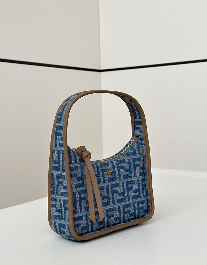 フェンディ 人気バッグ FENDI スモール フェンデッセンス ライトブルー FFデニム 8BS094AS3FF1PLM - 画像 (8)