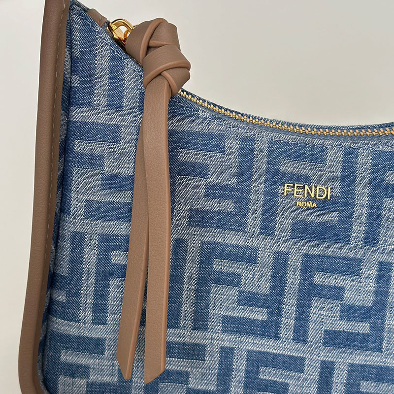 フェンディ 人気バッグ FENDI スモール フェンデッセンス ライトブルー FFデニム 8BS094AS3FF1PLM - 画像 (6)