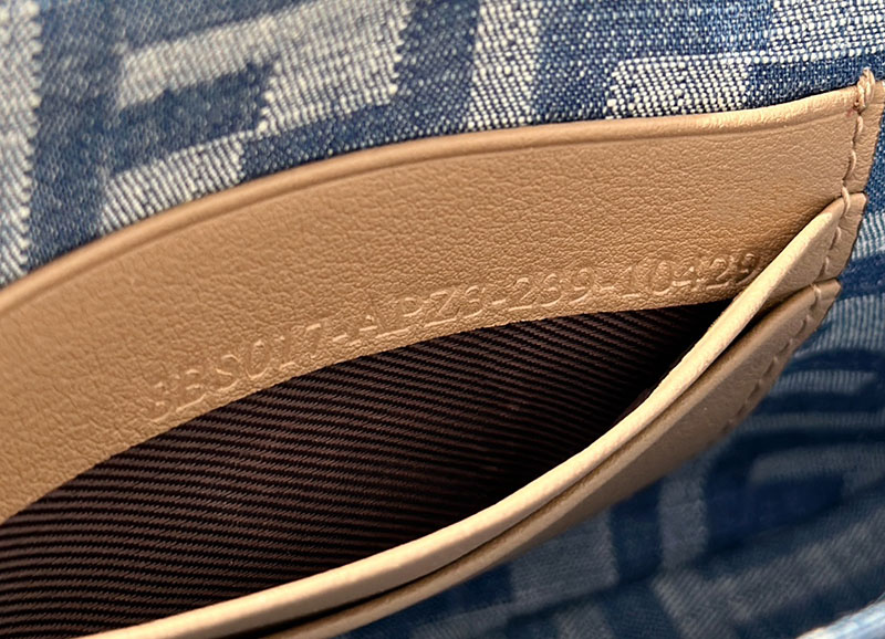 フェンディ 人気バッグ FENDI MAY DROP BAGUETTE FFモチーフ デニム風 ミニバッグ 8BS017AS3FF1PLM - 画像 (3)