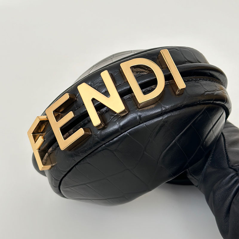 フェンディ 人気バッグ FENDI ナノ フェンディグラフィ ブラックレザー チャーム 7AS089A5DYF1HEJ - 画像 (6)