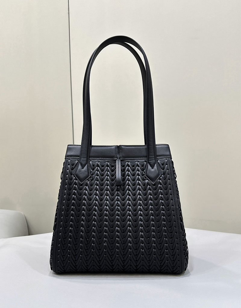 フェンディ 人気バッグ FENDI ORIGAMI MEDIUM VIT.GRANE CON オリガミ ミディアム ショルダーバッグ 編み込み 8BH414APZBF0KUR - 画像 (8)