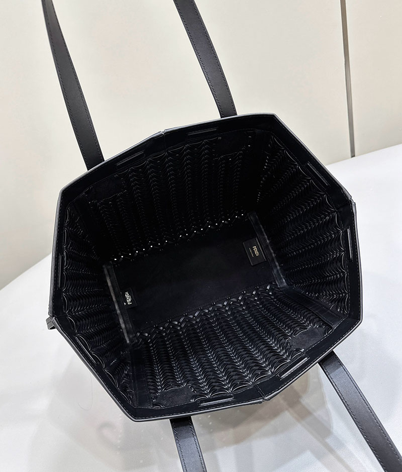 フェンディ 人気バッグ FENDI ORIGAMI MEDIUM VIT.GRANE CON オリガミ ミディアム ショルダーバッグ 編み込み 8BH414APZBF0KUR - 画像 (2)