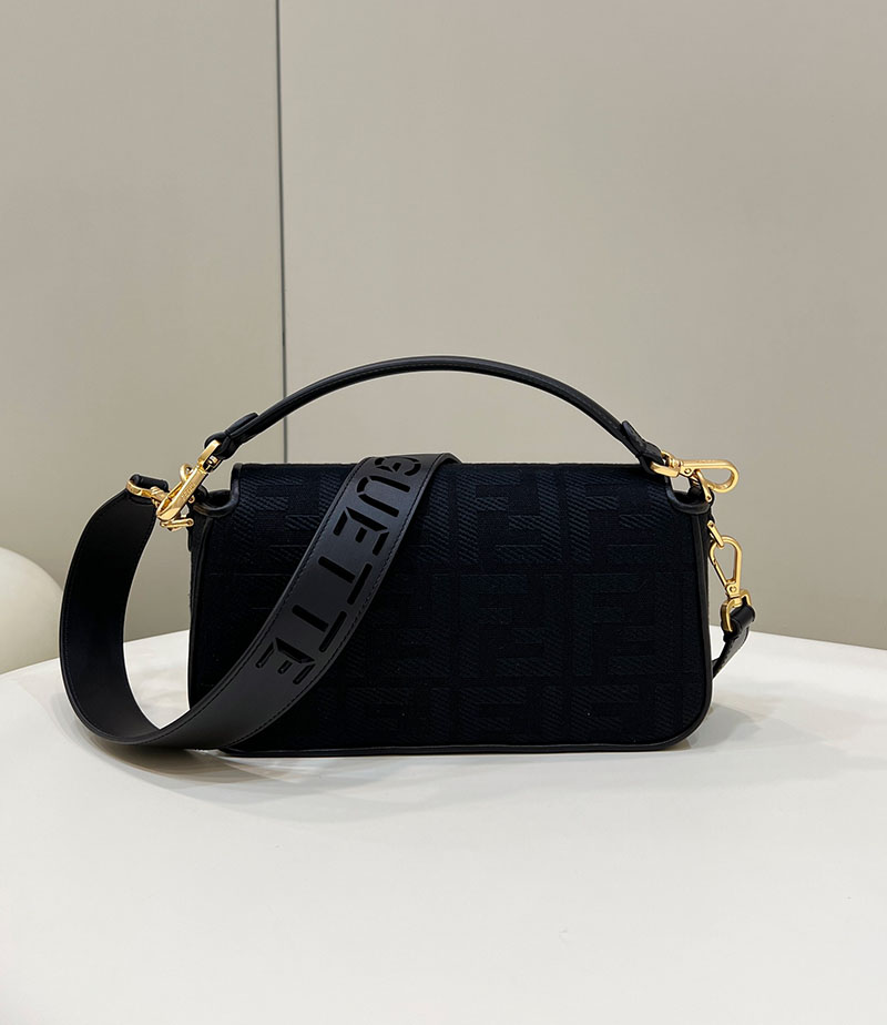 フェンディ 人気バッグ FENDI バゲット ブラックFFキャンバス バッグ 8BR600AMCDF1CFJ - 画像 (9)