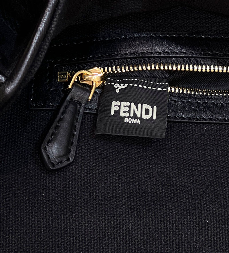 フェンディ 人気バッグ FENDI バゲット ブラックFFキャンバス バッグ 8BR600AMCDF1CFJ - 画像 (5)