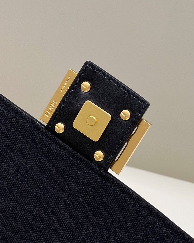 フェンディ 人気バッグ FENDI バゲット ブラックFFキャンバス バッグ 8BR600AMCDF1CFJ - 画像 (3)