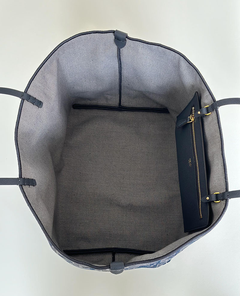 フェンディ 人気バッグ FENDI ロール ラージ FFシェニール トートバッグ バッグ レザー デニム シェニール 8BH425ASU1F1PQK - 画像 (2)