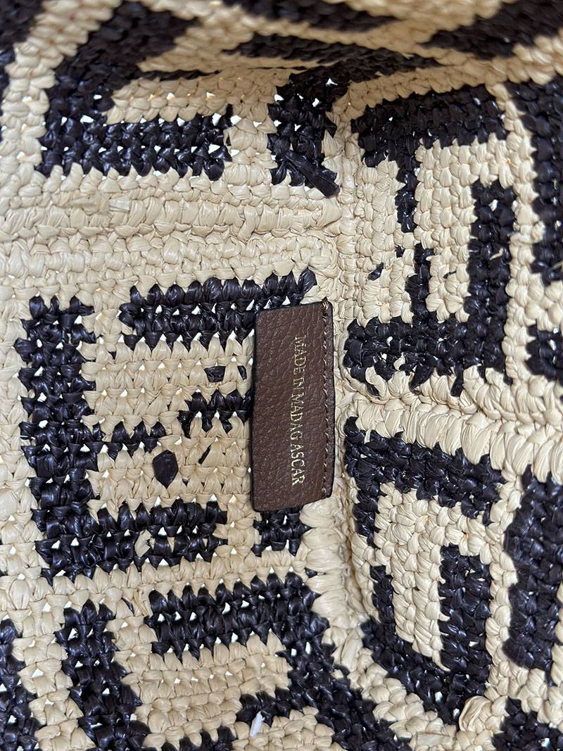 フェンディ 人気バッグ FENDI ロール ラージ ブラウン FFラフィアクロシェ トートバッグ 8BH425AS3BF1PII - 画像 (5)
