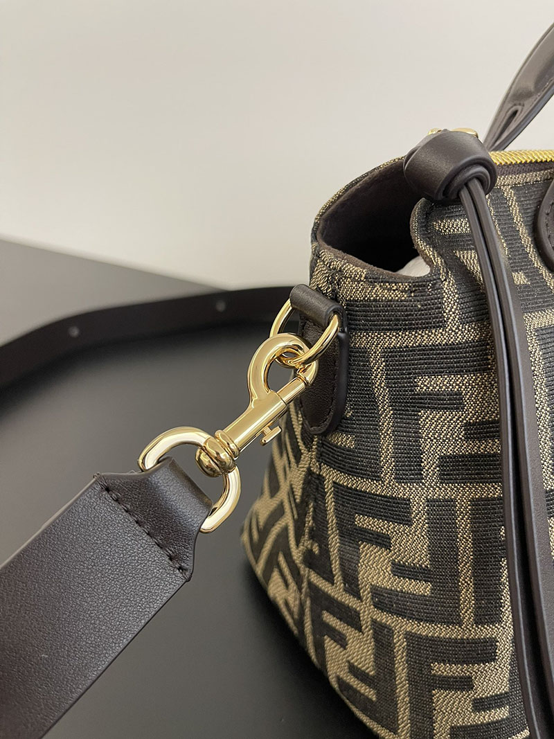 フェンディ 人気バッグ FENDI バイ ザ ウェイ ソフト ミディアム ブラウンFFジャカードファブリック バッグ 8BL155AFPMF1GL7 - 画像 (6)