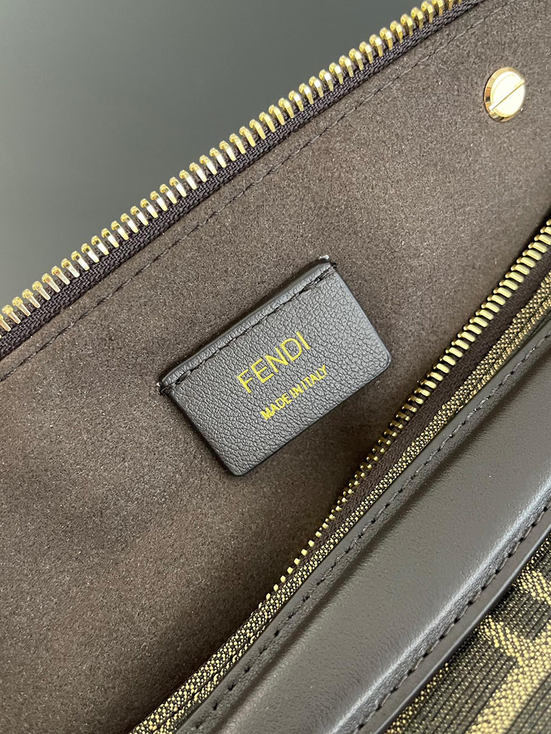 フェンディ 人気バッグ FENDI バイ ザ ウェイ ソフト ミディアム ブラウンFFジャカードファブリック バッグ 8BL155AFPMF1GL7 - 画像 (5)