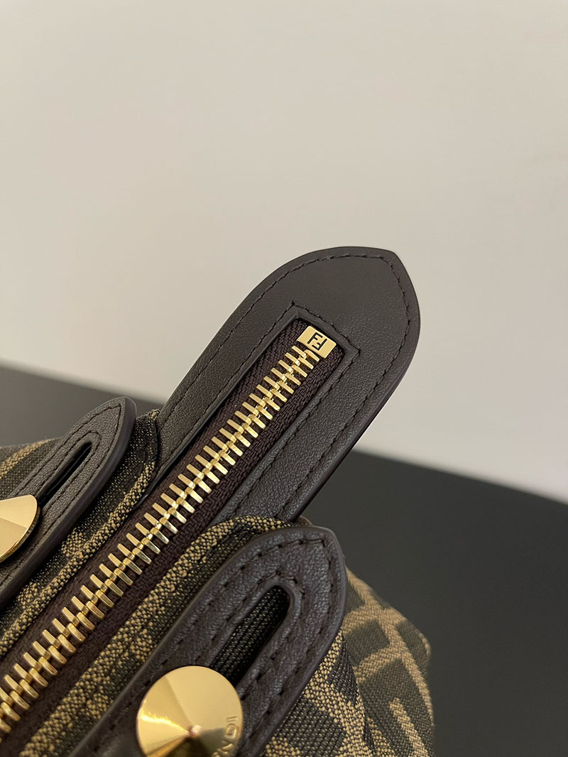 フェンディ 人気バッグ FENDI バイ ザ ウェイ ソフト ミニ ブラウンFFジャカードファブリック ミニバッグ 8BS098AFPMF1GL7 - 画像 (6)