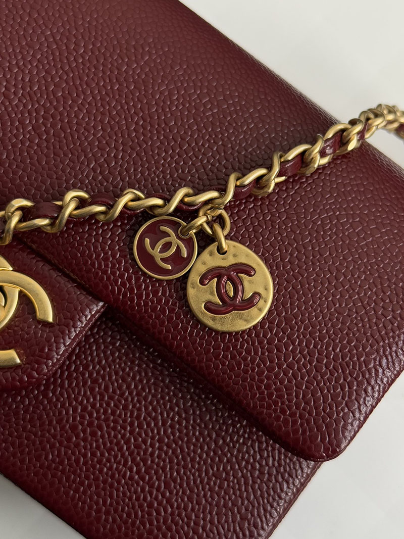 シャネル 新作バッグ H品 CHANEL レディース スモール フラップ バッグ グレインド シャイニー カーフスキン AS5186 B18321 NZV44 - 画像 (9)