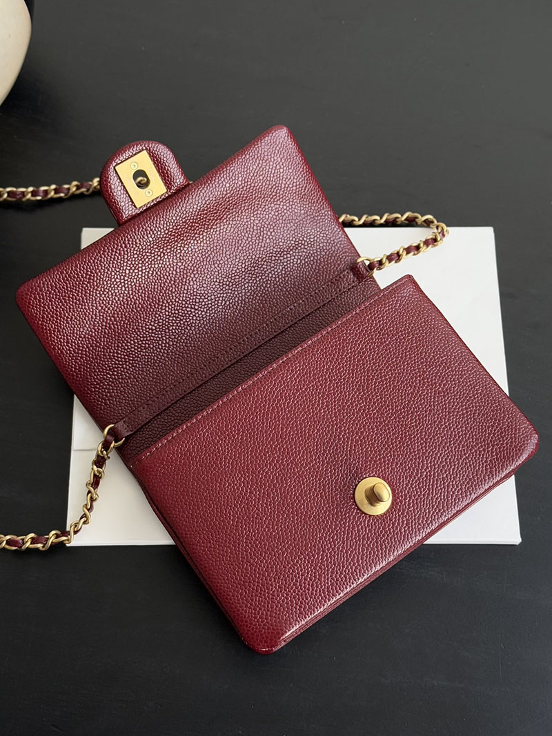 シャネル 新作バッグ H品 CHANEL レディース スモール フラップ バッグ グレインド シャイニー カーフスキン AS5186 B18321 NZV44 - 画像 (8)