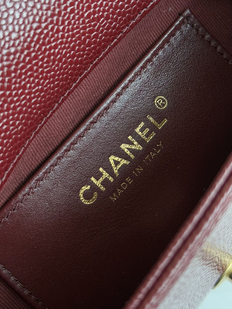 シャネル 新作バッグ H品 CHANEL レディース スモール フラップ バッグ グレインド シャイニー カーフスキン AS5186 B18321 NZV44 - 画像 (2)