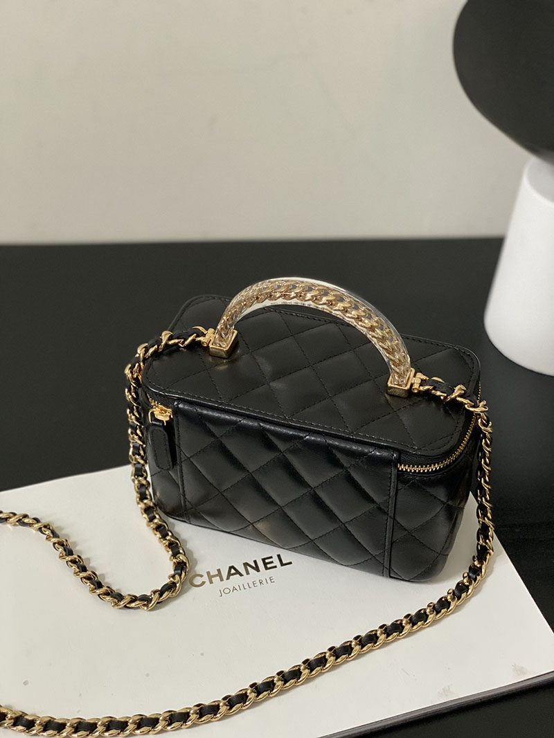 シャネル 新作バッグ H品 CHANEL バニティ チェーンショルダー バッグ バッグ AP3383 ブラック 2520149 シャネル バニティ 使い勝手 - 画像 (9)