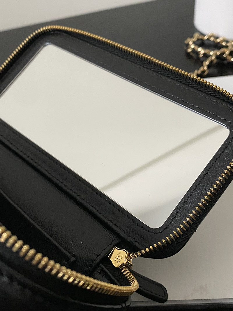 シャネル 新作バッグ H品 CHANEL バニティ チェーンショルダー バッグ バッグ AP3383 ブラック 2520149 シャネル バニティ 使い勝手 - 画像 (8)