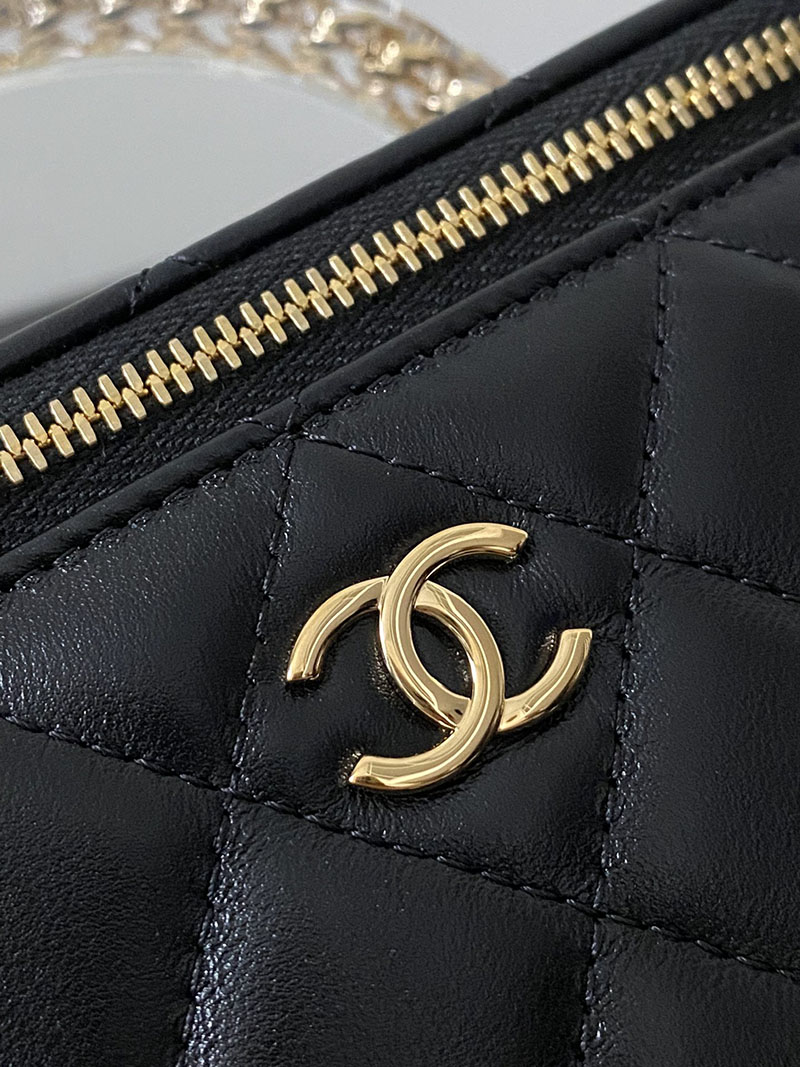 シャネル 新作バッグ H品 CHANEL バニティ チェーンショルダー バッグ バッグ AP3383 ブラック 2520149 シャネル バニティ 使い勝手 - 画像 (6)