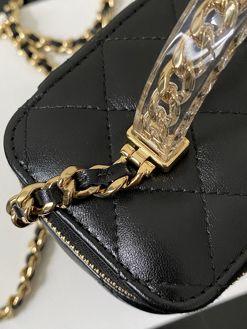 シャネル 新作バッグ H品 CHANEL バニティ チェーンショルダー バッグ バッグ AP3383 ブラック 2520149 シャネル バニティ 使い勝手 - 画像 (3)