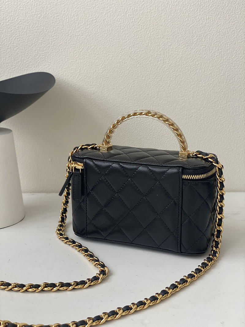 シャネル 新作バッグ H品 CHANEL バニティ チェーンショルダー バッグ バッグ AP3383 ブラック 2520150 シャネル バニティバッグ - 画像 (8)