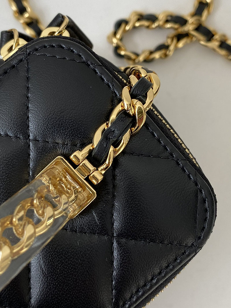 シャネル 新作バッグ H品 CHANEL バニティ チェーンショルダー バッグ バッグ AP3383 ブラック 2520150 シャネル バニティバッグ - 画像 (6)