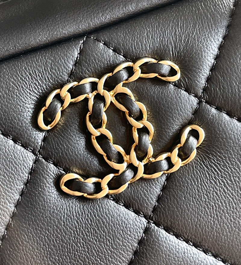 シャネル 新作バッグ H品 CHANEL ミニ ボーリングバッグ チェーン ショルダーバッグ ラムスキン AS5300 B18800 94305 - 画像 (4)