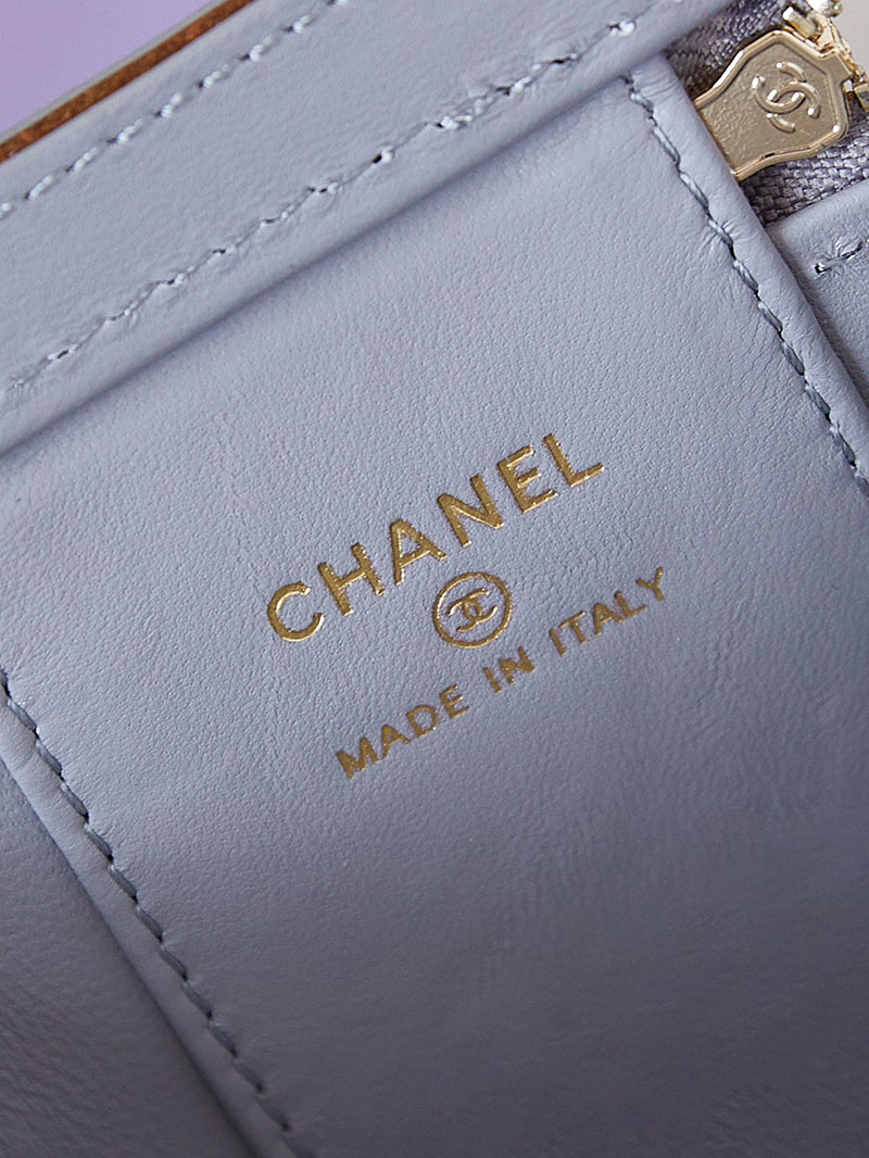 シャネル 新作バッグ 超N品 CHANEL ココマーク マトラッセ ラムスキン バニティバッグ AP4205 グレー 2520205 シャネル 化粧ポーチ 公式 - 画像 (2)