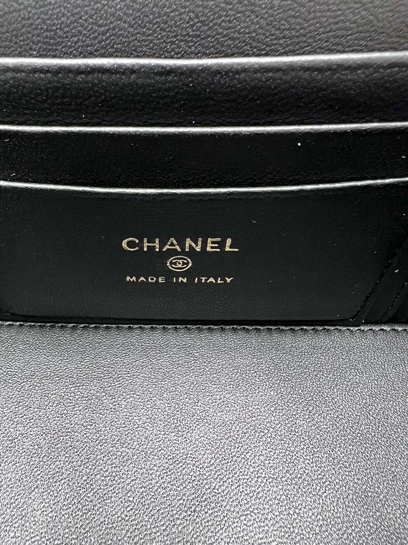 シャネル 新作バッグ 超N品 CHANEL 24B CC ハンドル バニティケース ラムスキン ブラック AP4168 B17675 94305 - 画像 (2)