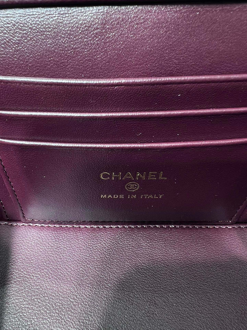 シャネル 新作バッグ 超N品 CHANEL 24B CC ハンドル バニティケース ラムスキン ワインレッド AP4168 B17675 NZG79 - 画像 (2)