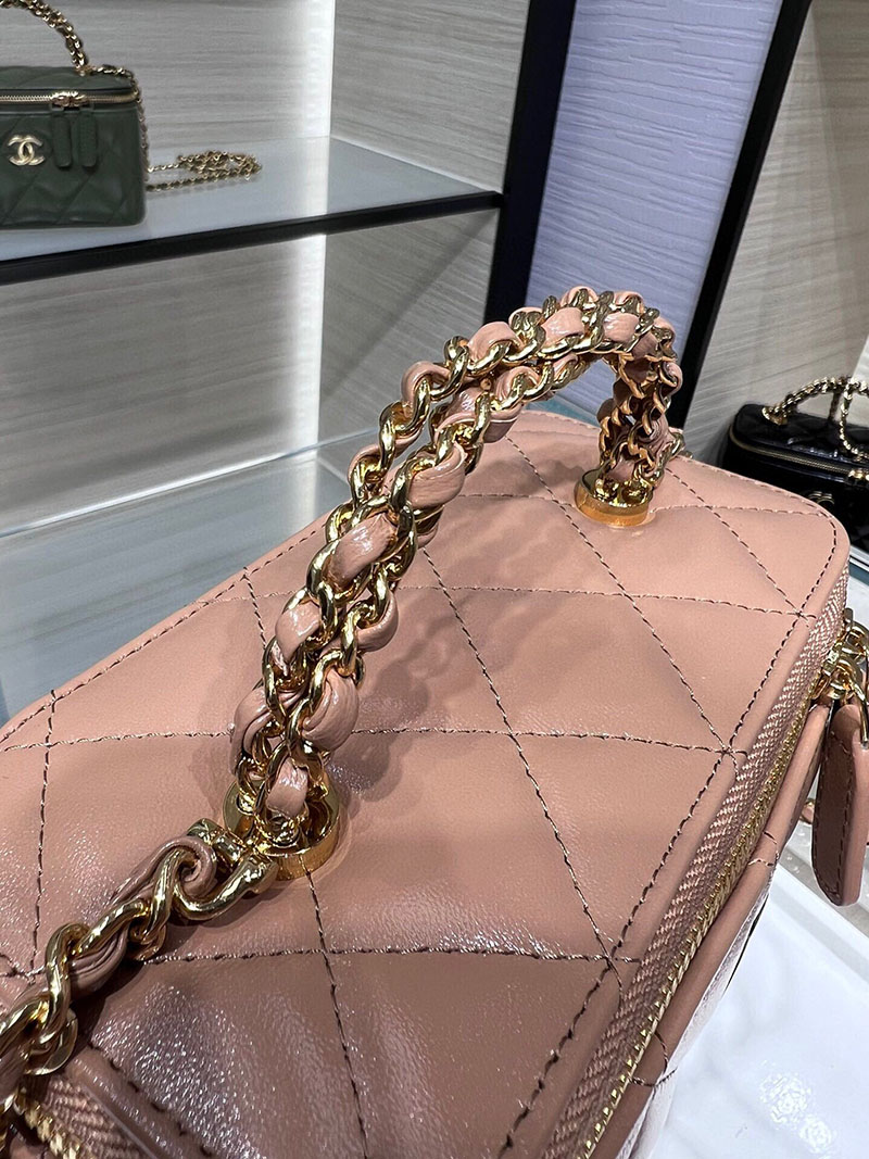 シャネル 新作バッグ 超N品 CHANEL 24B CC ハンドル バニティケース ラムスキン モカベージュ AP4168 B17675 NZG77 - 画像 (7)