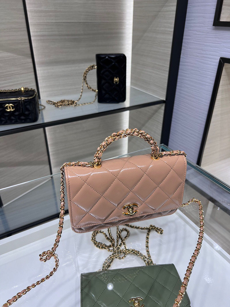 シャネル 新作バッグ 超N品 CHANEL チェーンウォレット シャイニー ラムスキン モカベージュ AP4166 B17675 NZG77 - 画像 (8)